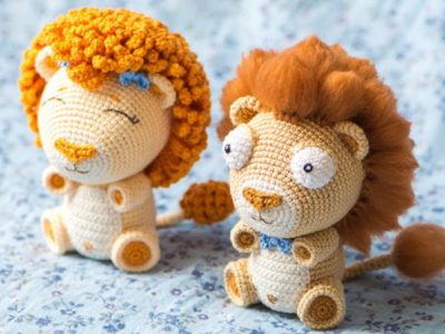 crochet Lion Cubs Bobby and Lily easy pattern