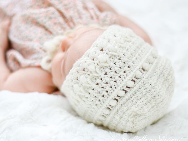 crochet Modern Classic Baby Bonnet free pattern