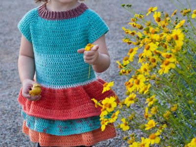 crochet Toddler Ruffle Sweater free pattern
