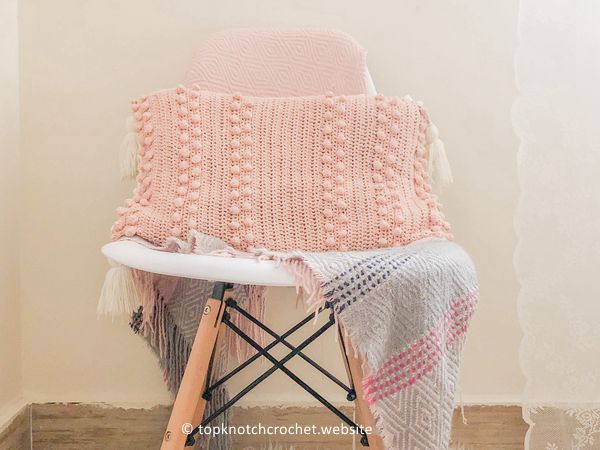 Bobble-licious Crochet Pillow free pattern