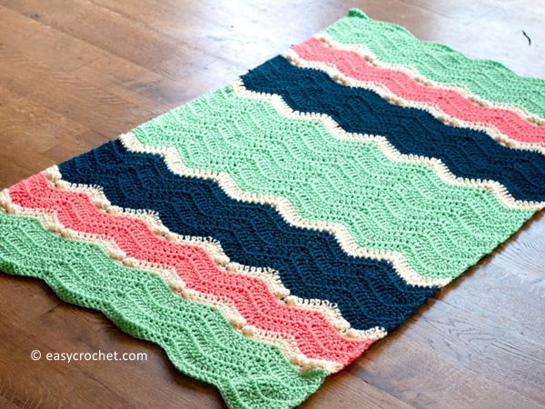 Clara Crochet Ripple Blanket free pattern