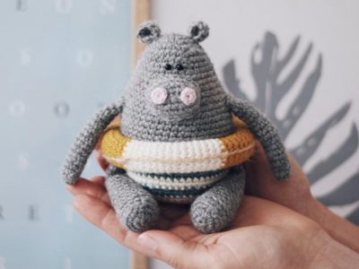 Crochet Hippo Amigurumi easy pattern