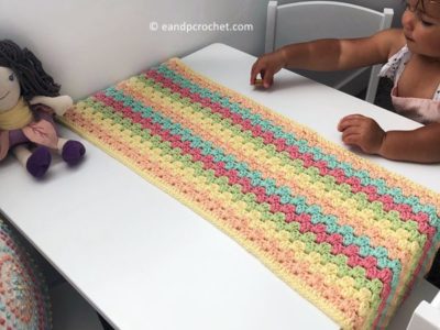 crochet Granny Stripes Table Runner free pattern