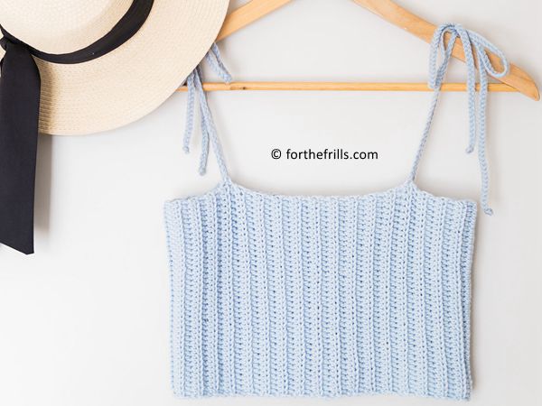 crochet Skylar Ribbed Crop Top free pattern