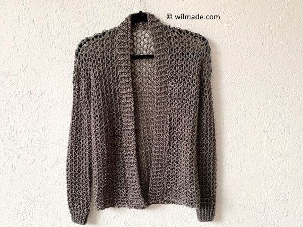crochet TOUCH OF MERINO CARDIGAN free pattern