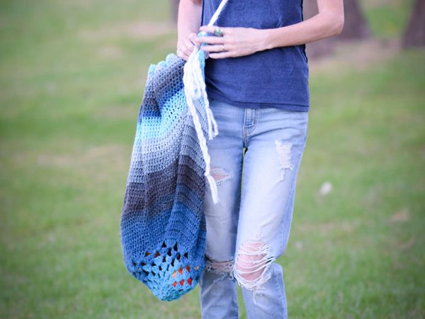 crochet Blanket Bag easy pattern