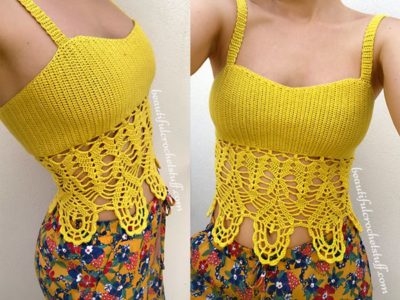 crochet Crop Boho Top free pattern