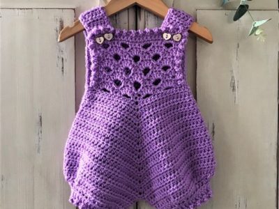crochet Newborn Baby Romper easy pattern