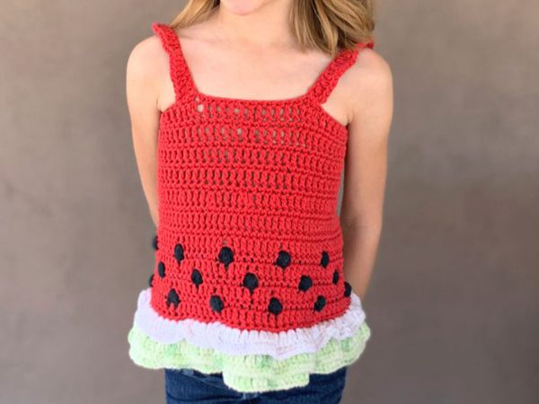Watermelon Crochet Tank Top free pattern