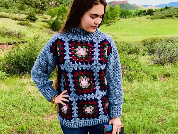 crochet Autumn Rainfall Sweater easy pattern