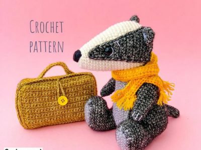 crochet Bill the Badger amigurumi easy pattern