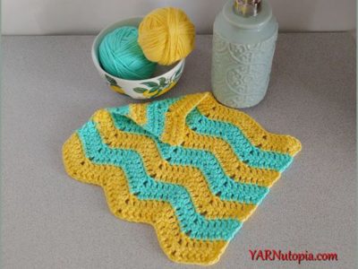 crochet Chevron Washcloth free pattern