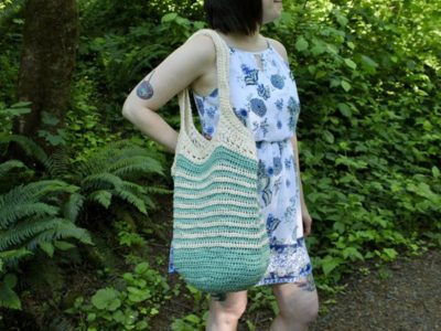 crochet Easy Striped Tote Bag free pattern