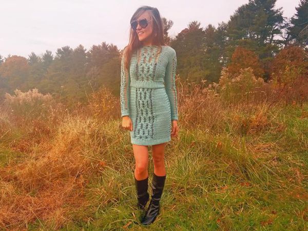 crochet Magic Skirt and Sweater Set easy pattern