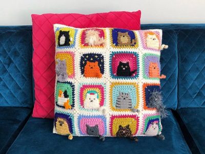 crochet Many Cats Square easy pattern