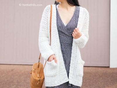 crochet SUMMER COTTON POCKET CARDIGAN free pattern