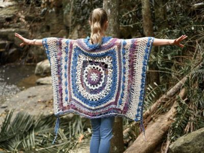 crochet Spectacular Mandala Poncho easy pattern