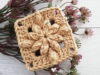 crochet Bobble Drops Solid Granny free pattern