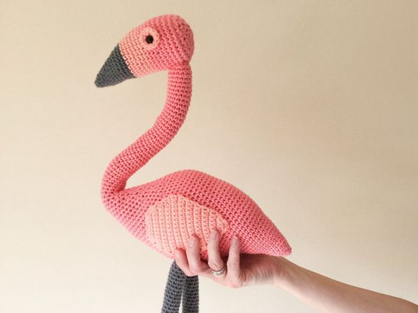 crochet Flamingo amigurumi easy pattern