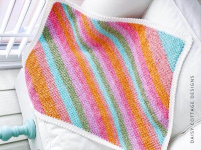 crochet Rainbow Moss Stitch Blanket free pattern