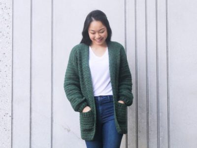 EASY POCKET CROCHET CARDIGAN free pattern