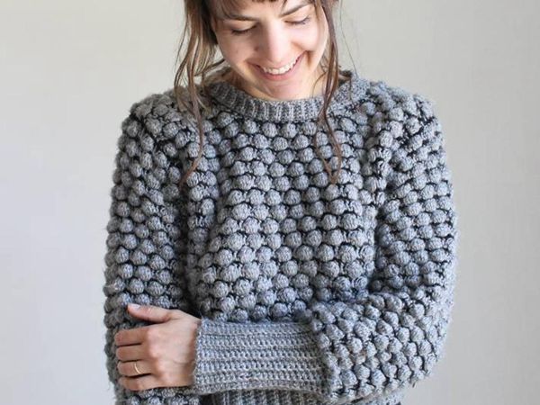 crochet Bobblicious Sweater easy pattern