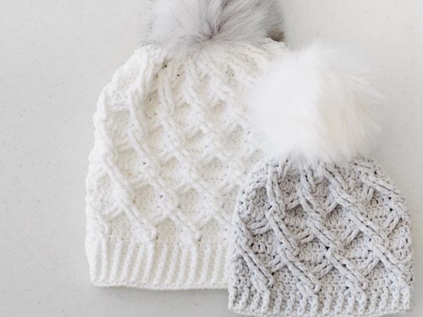 crochet Camdyn Cable Hat easy pattern