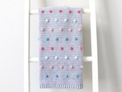 crochet Colorful Polka Dots Baby Blanket free pattern