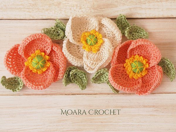 crochet Poppy Flower free pattern