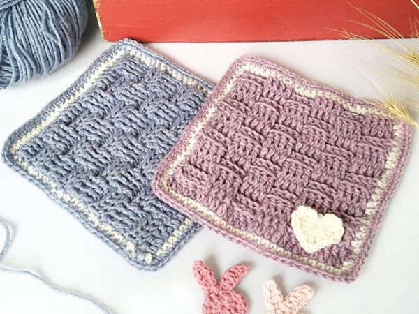 crochet Preemie Bonding Square free pattern