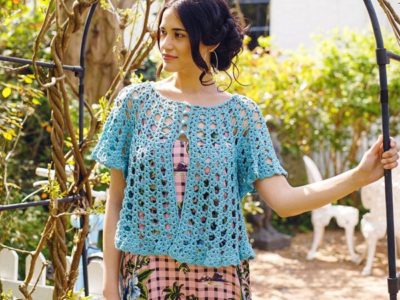 crochet Something Blue Cardigan easy pattern