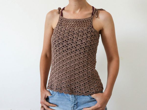 crochet Waterlily Lace Top free pattern