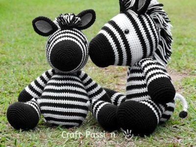 crochet ZeeZee Zebra Amigurumi free pattern