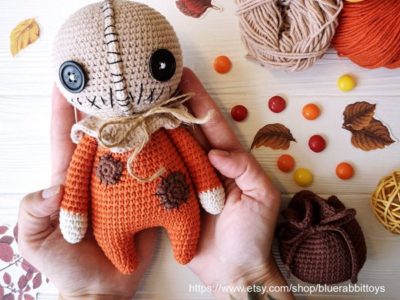 crochet Scary Sam Halloween Amigurumi easy pattern