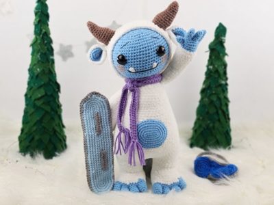 crochet Shaun the Yeti Amigurumi free pattern