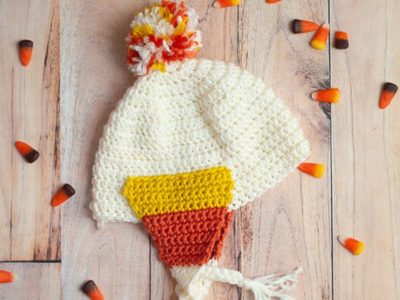 crochet Candy Corn Baby Hat free pattern