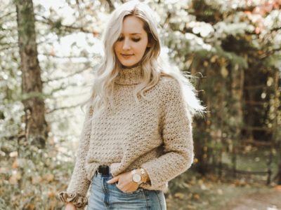 crochet Chainette Turtleneck Sweater easy pattern