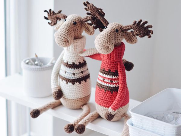 crochet Christmas Reindeer Elk Amigurumi easy pattern