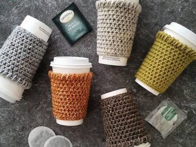 crochet Coffee Mug Cozy easy pattern