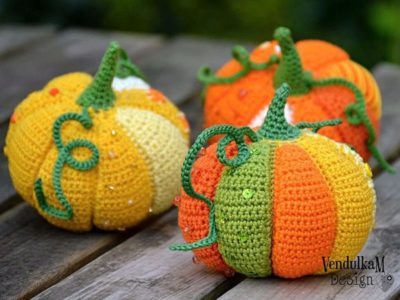 crochet Patchwork Pumpkin easy pattern