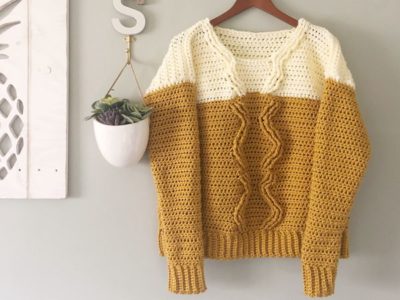 crochet Pineapple Crown Sweater free pattern