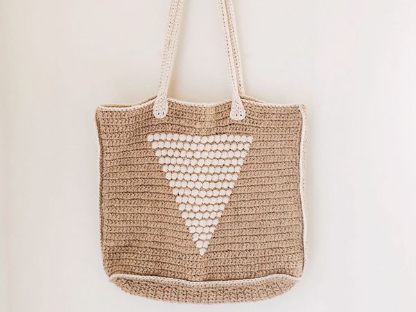 Straw Crochet Tote Bag free pattern