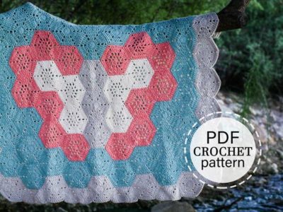 crochet Butterfly Baby Blanket easy Pattern