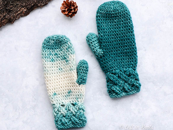crochet Celtic Winters Mittens free pattern
