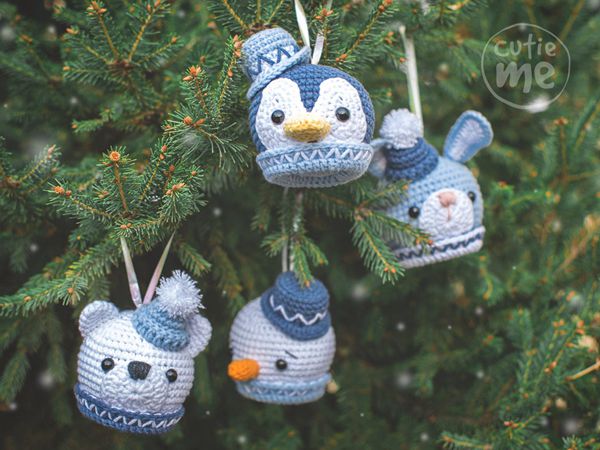 crochet Christmas Balls Set easy pattern