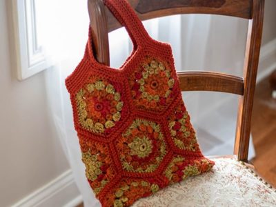 crochet Happy Hexagon Tote free pattern