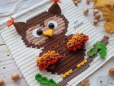 crochet Owl Wall Hanging easy pattern