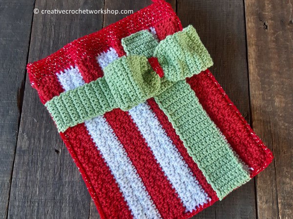 crochet Stocking Gift Bag free pattern