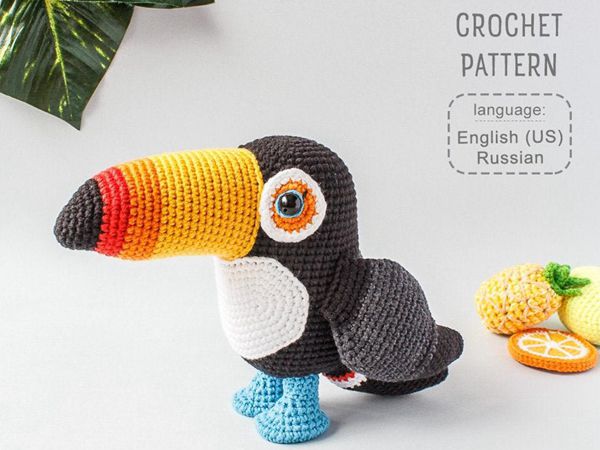 crochet Toucan easy pattern
