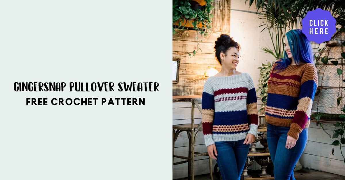GINGERSNAP CROCHET PULLOVER SWEATER – Share a Pattern